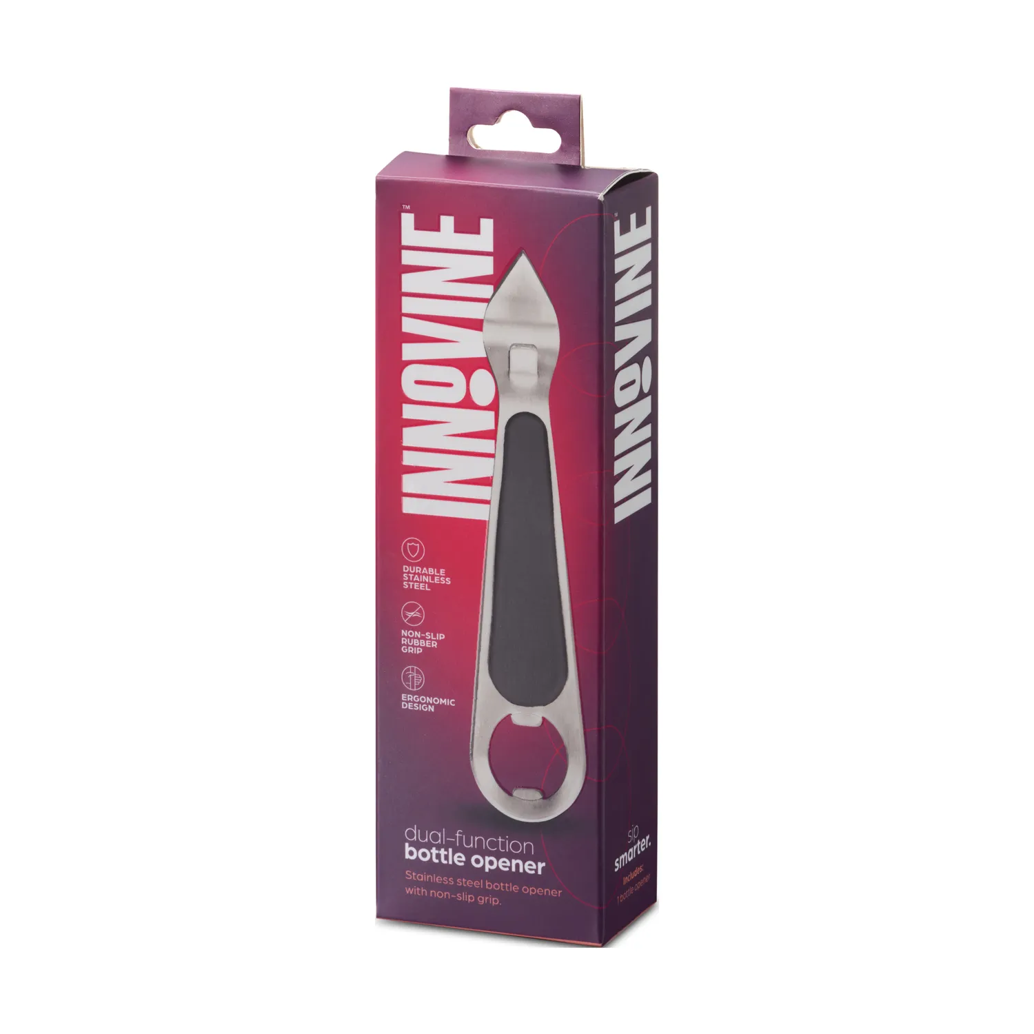 Innovine Mix flessenopener dubbel rvs met greep