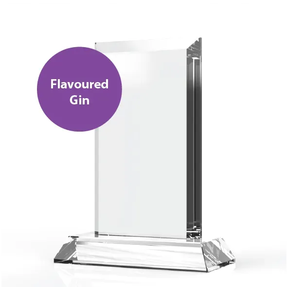 The Glencairn Glass Rectangle Trophy flavoured gin trofee