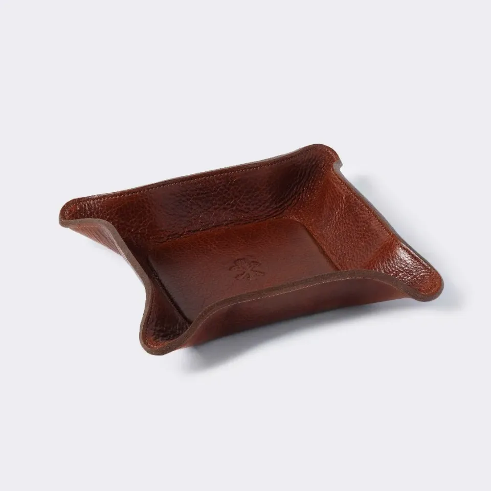 Pappy & Company Custom Leather Valet Tray leren opbergschaal antiek zadel