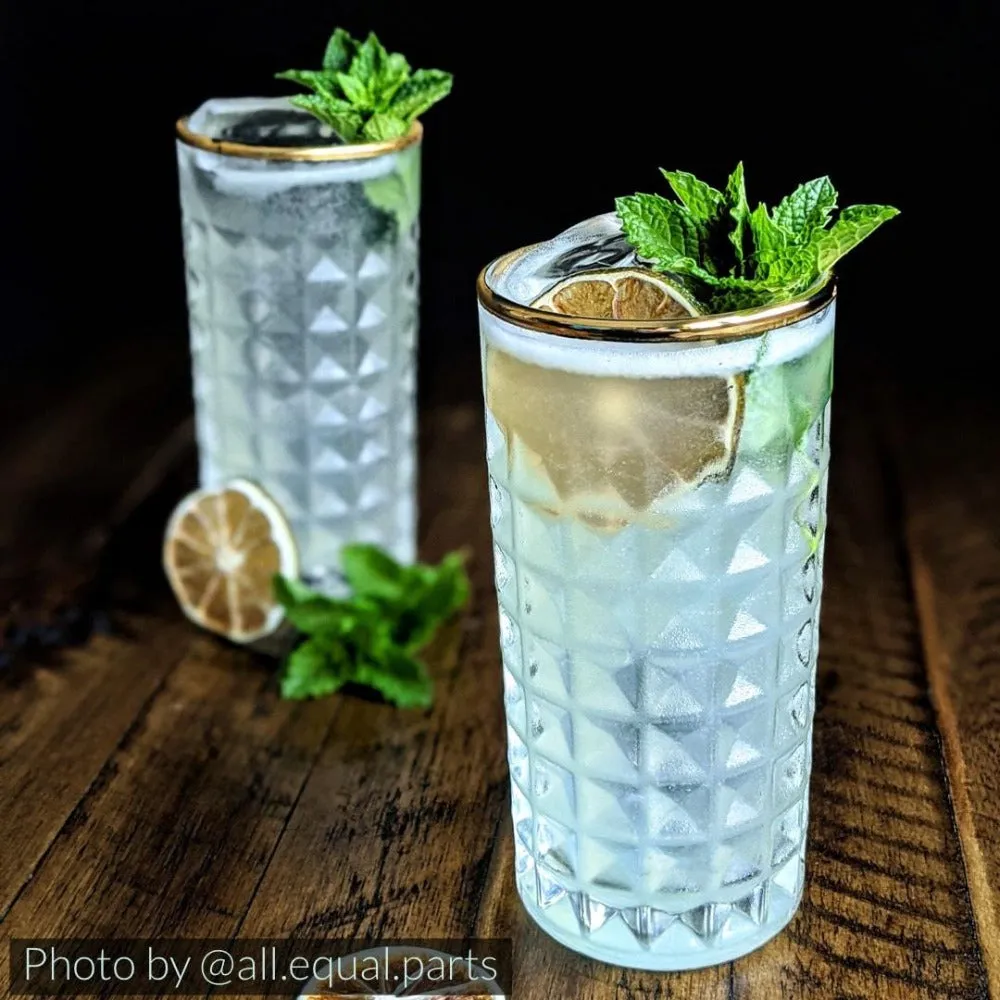 Amehla Gold Rimmed Highball Collins-glas goudrand