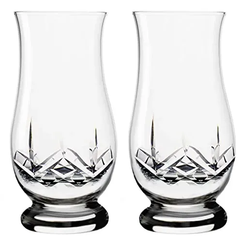 Amehla Hand Cut whisky proefglas 20cl set van 2 kristal
