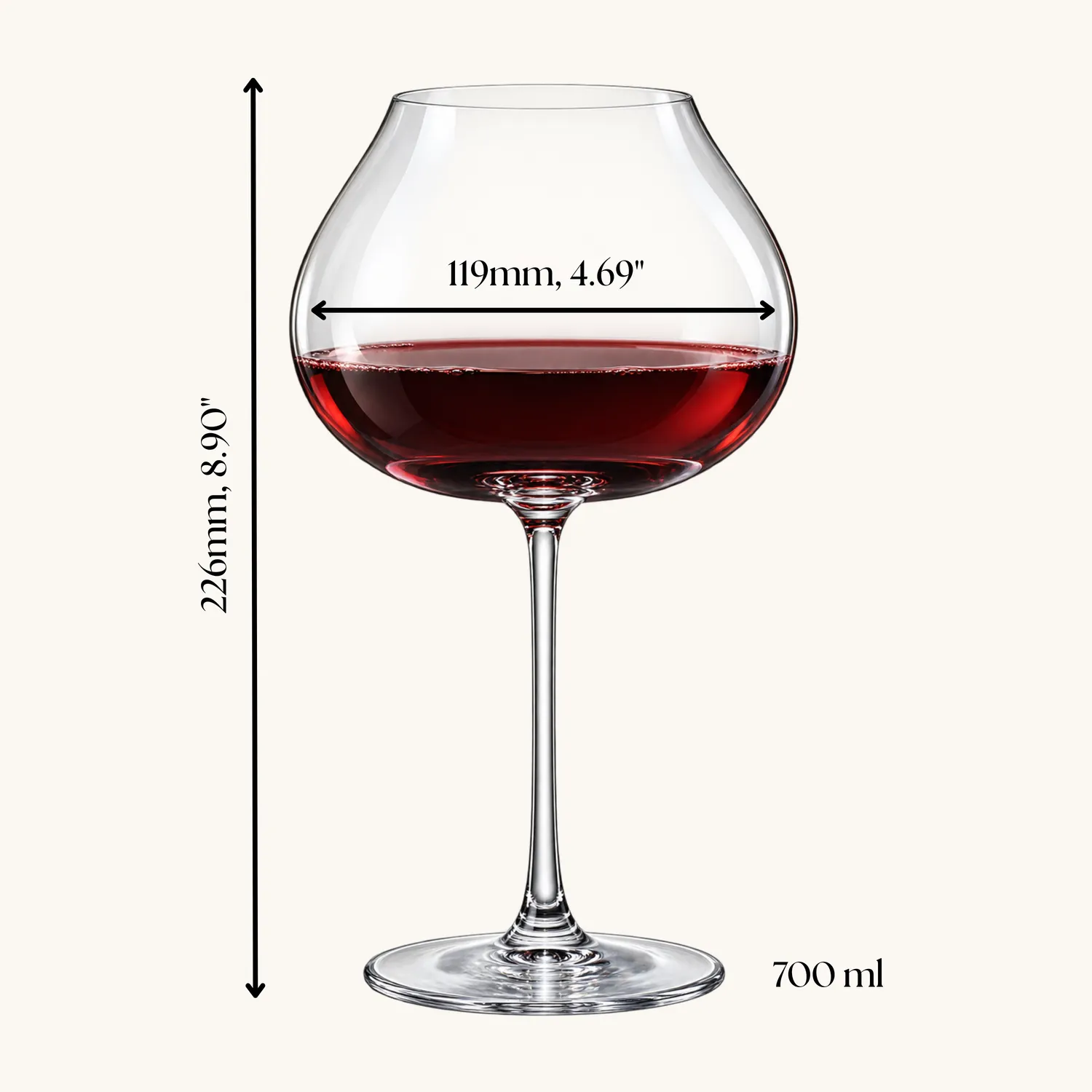 Memoire Suprema wijnglazen 70cl pinot noir
