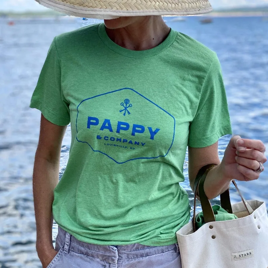 Pappy Van Winkle Enclosed Logo T-shirt groen tri-blend