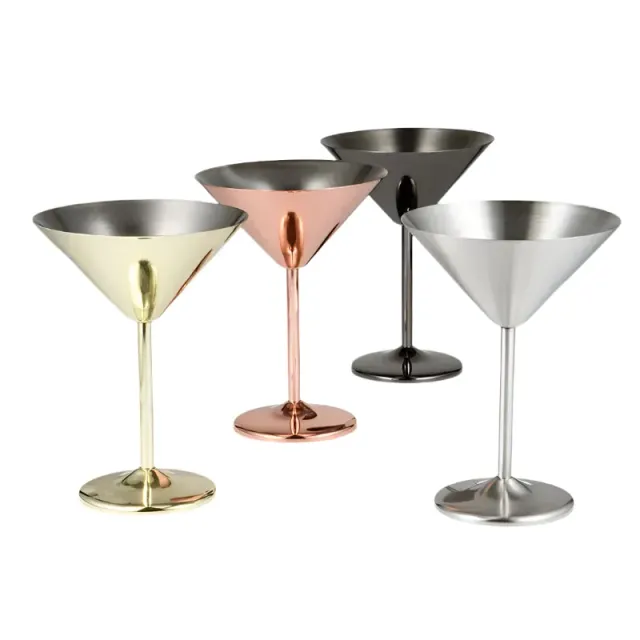 Bar Dedicated martini cocktailglazen rvs 4 kleuren proefglas
