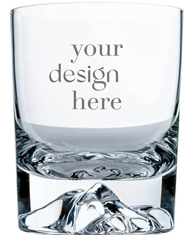 Amehla Mountain whiskyglas 30cl set van 2 met gravure