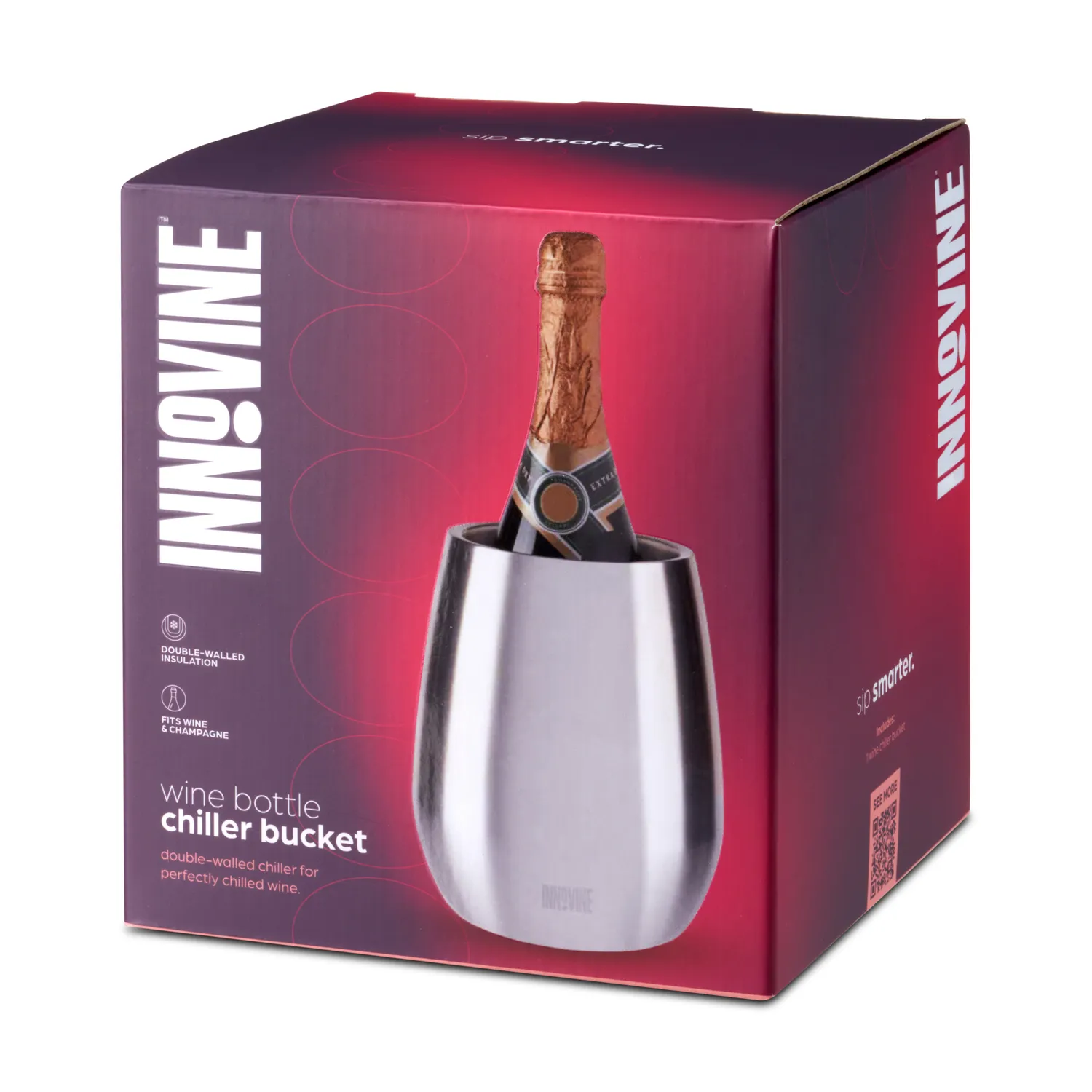 Innovine Chill wijnkoeler emmer rvs dubbelwandig