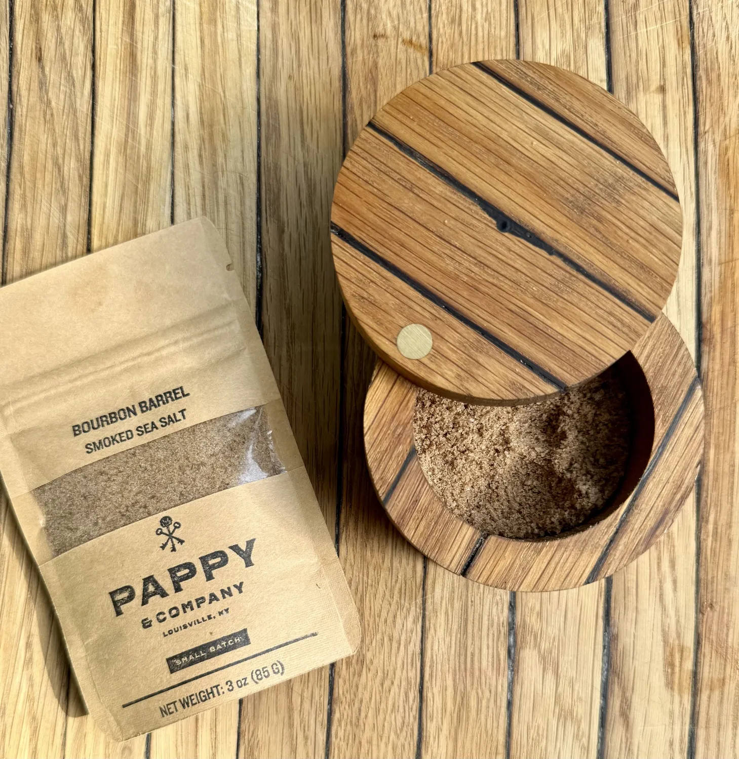 Pappy Van Winkle Barrel Stave zoutpot hout met deksel