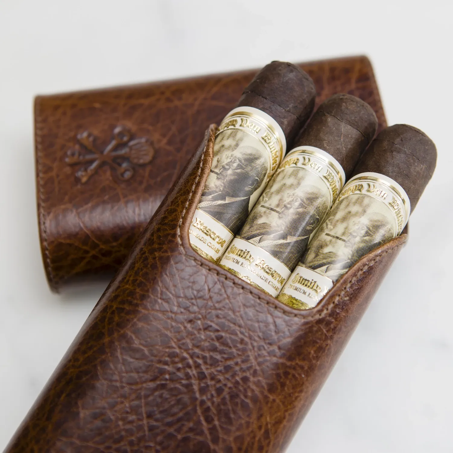 Pappy Van Winkle Custom Show Band sigarenkoker voor 3 sigaren