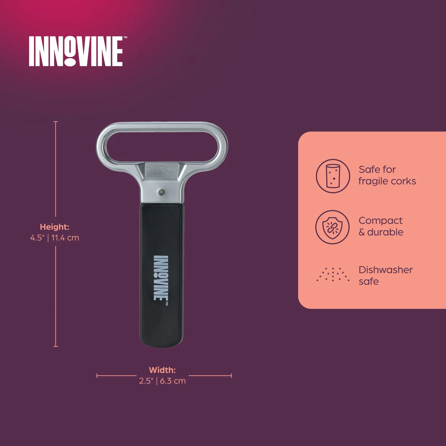 Innovine Serve kurkentrekker tweetand zilver