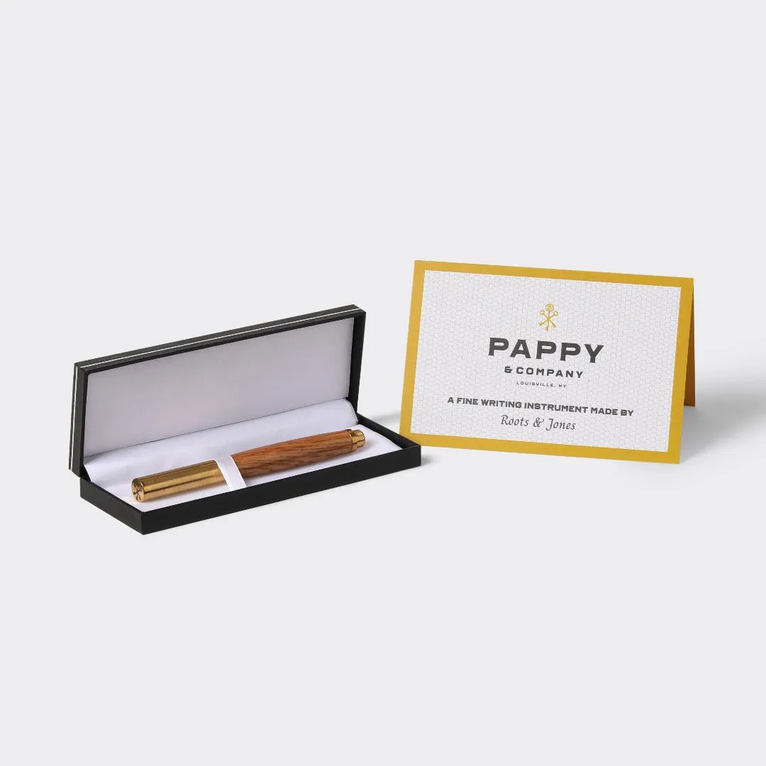 Pappy Van Winkle Bourbon Barrel Stave Brass Pen vulpen van vat hout