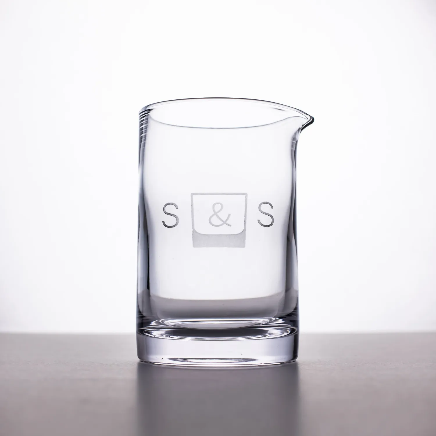 Amehla Custom Laser Etched Seamless Mixing Glass cocktail mengglas