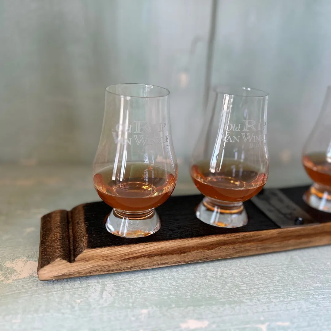 Pappy Van Winkle Barrel Stave tasting flight 4 glazen eiken