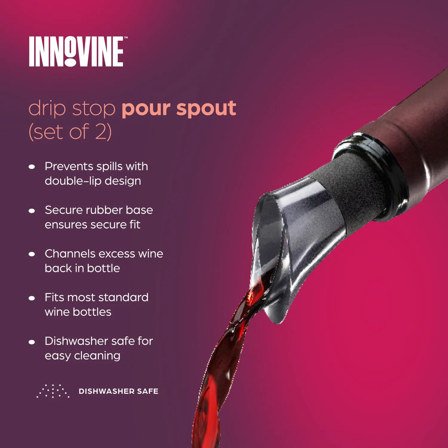 Innovine Serve schenktuit set van 2 grijs