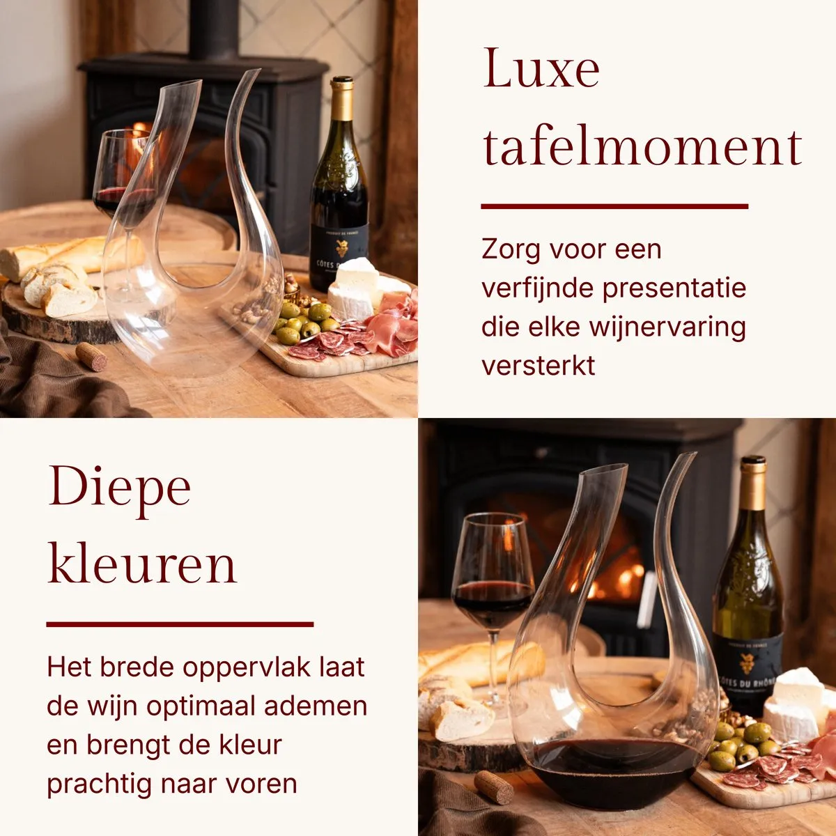 Memoire Prestige decanteerkaraf handgeblazen