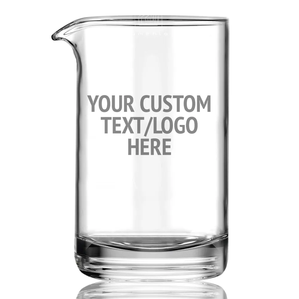 Amehla Custom Laser Etched Seamless Mixing Glass cocktail mengglas