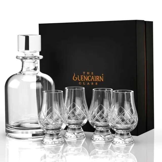 The Glencairn Glass whisky karaf set met geslepen glazen