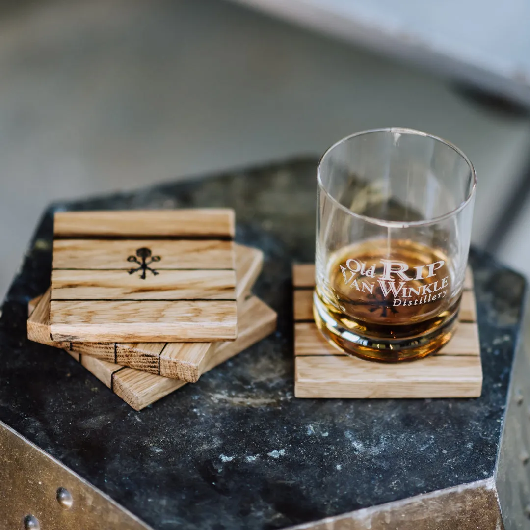 Pappy Van Winkle Bourbon Barrel Stave onderzetters, set van 4
