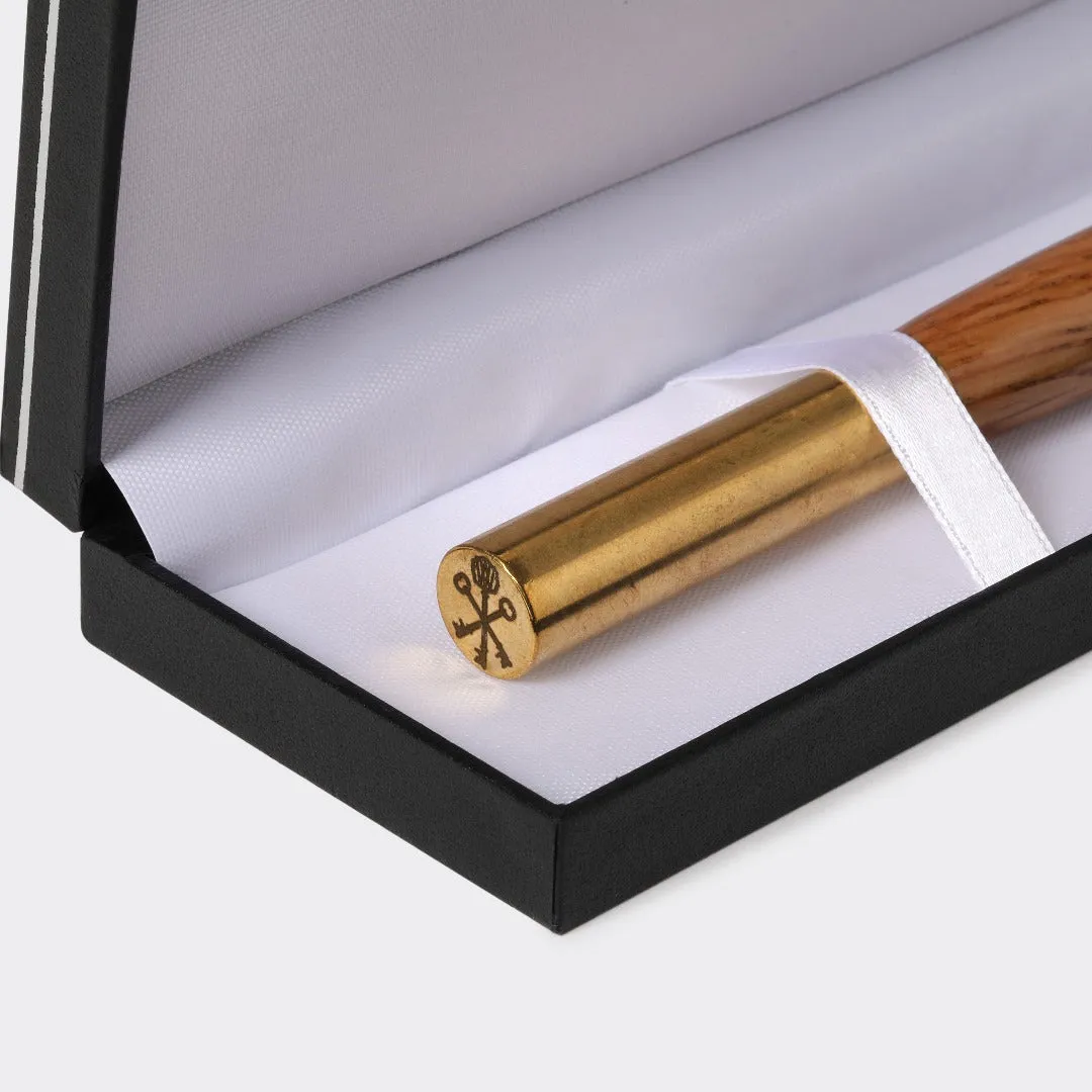 Pappy Van Winkle Bourbon Barrel Stave Brass Pen vulpen van vat hout