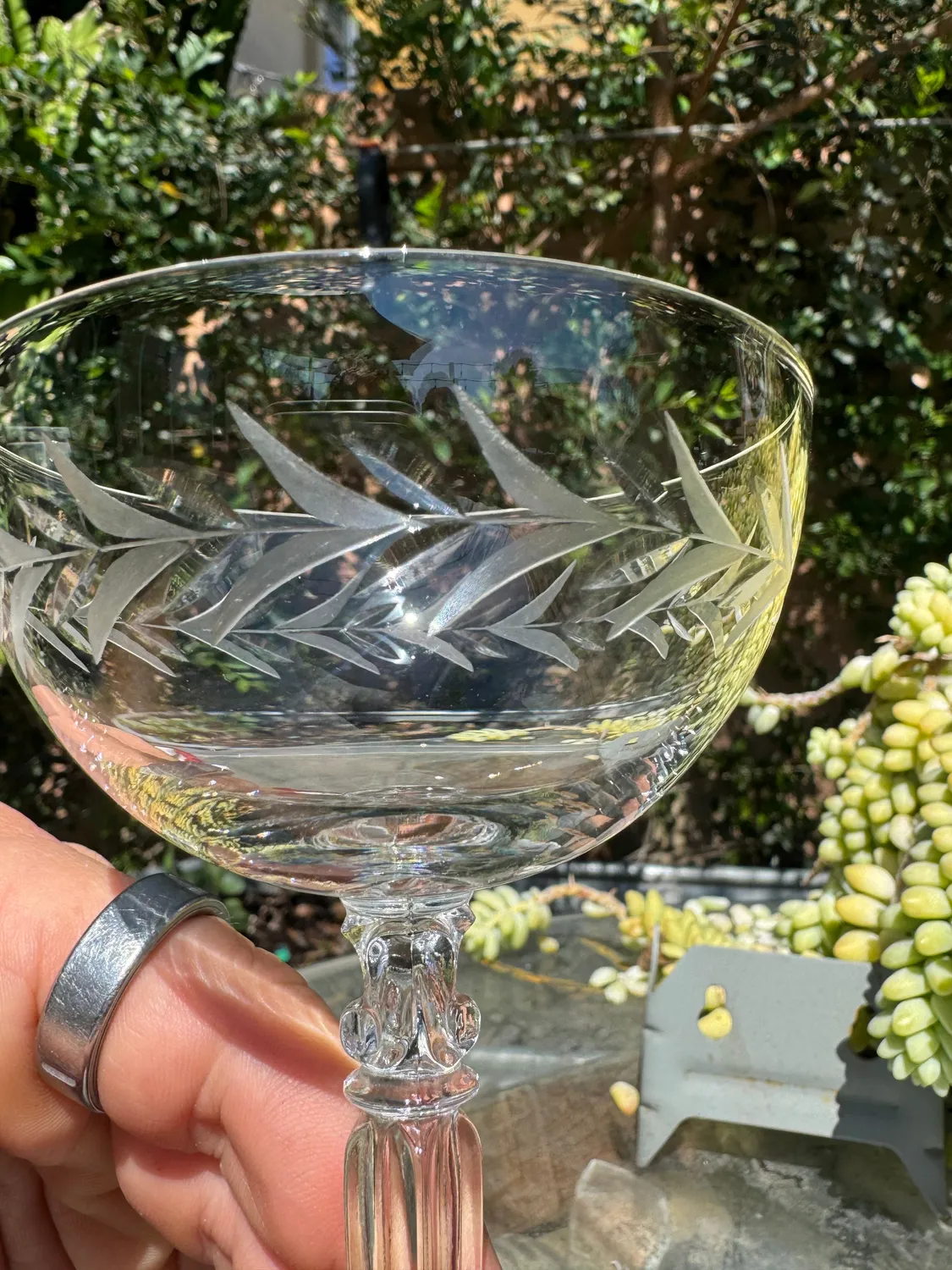 Amehla Vintage coupe cocktailglas 15 cl geslepen