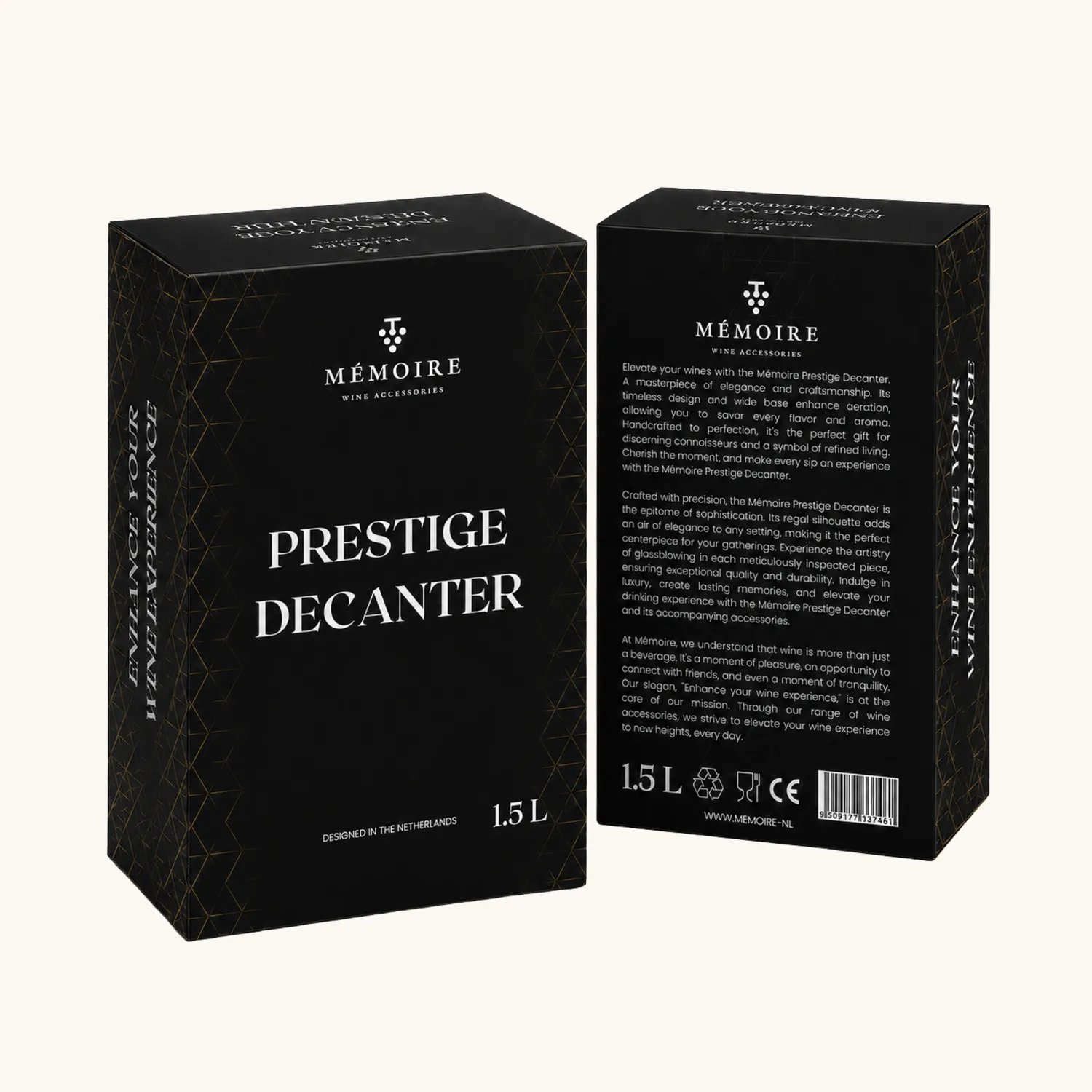 Memoire Prestige decanteerkaraf handgeblazen