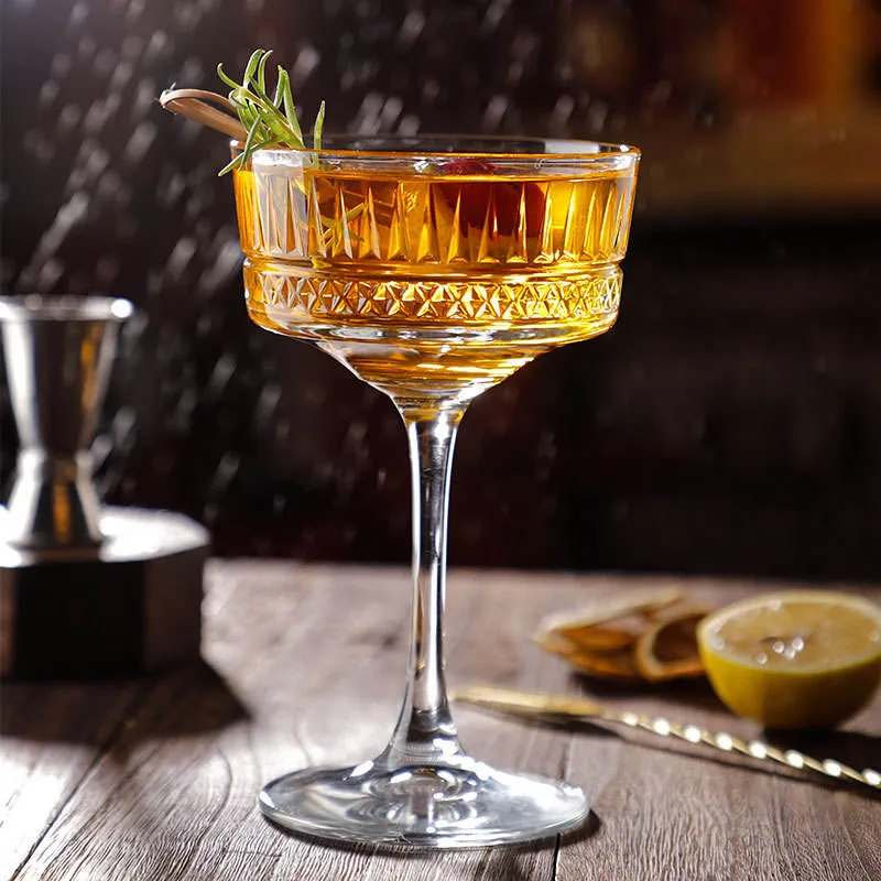 Bar Dedicated martini cocktailglazen 350 ml set van 6 reliëf