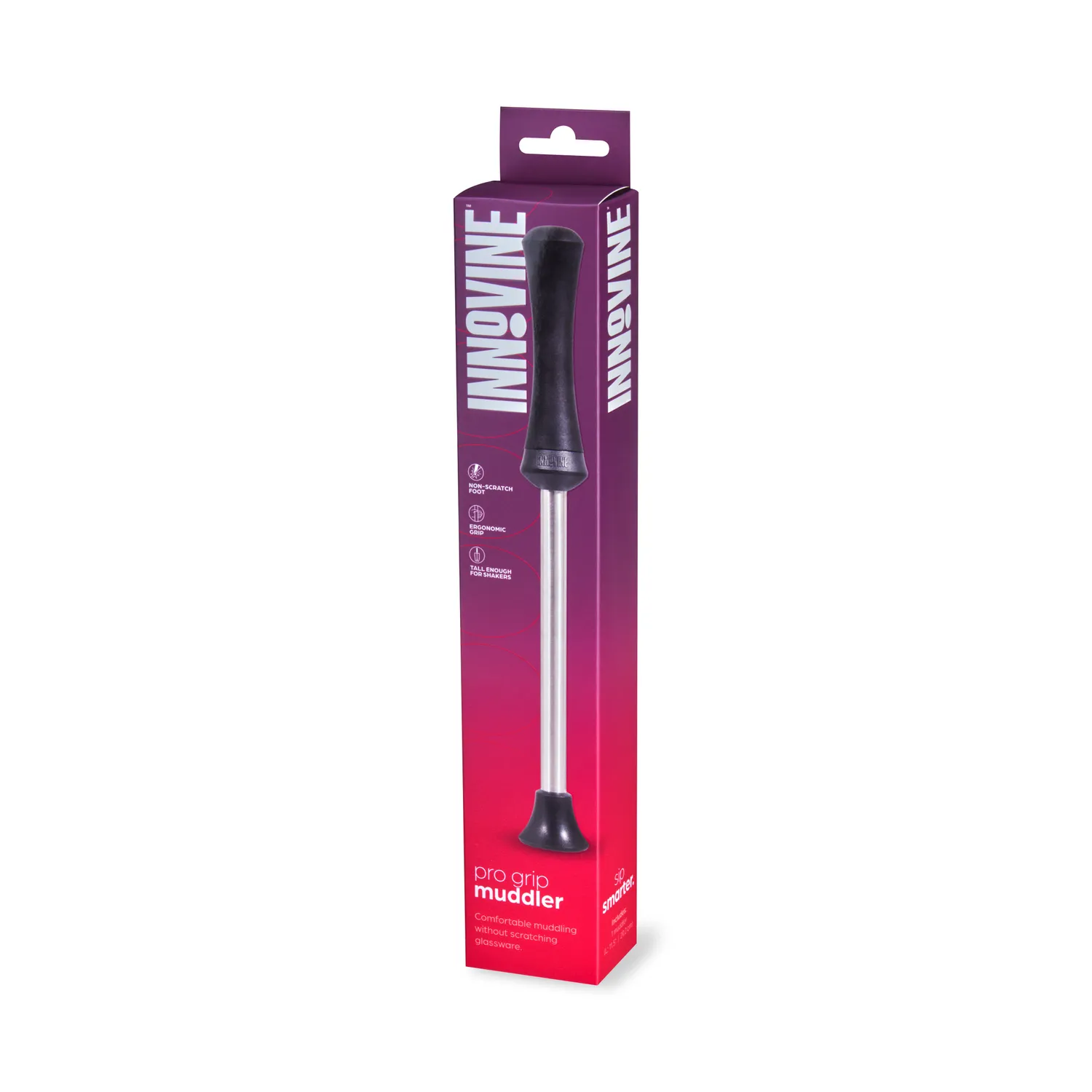 Innovine Pro Grip Muddler cocktailstamper zwart