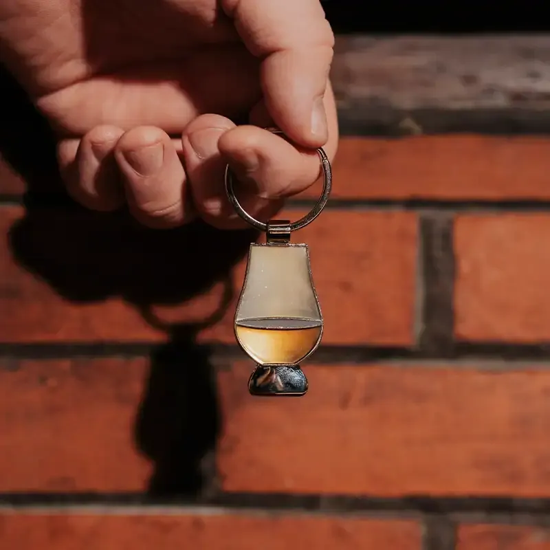 Glencairn sleutelhanger mini whiskyglas
