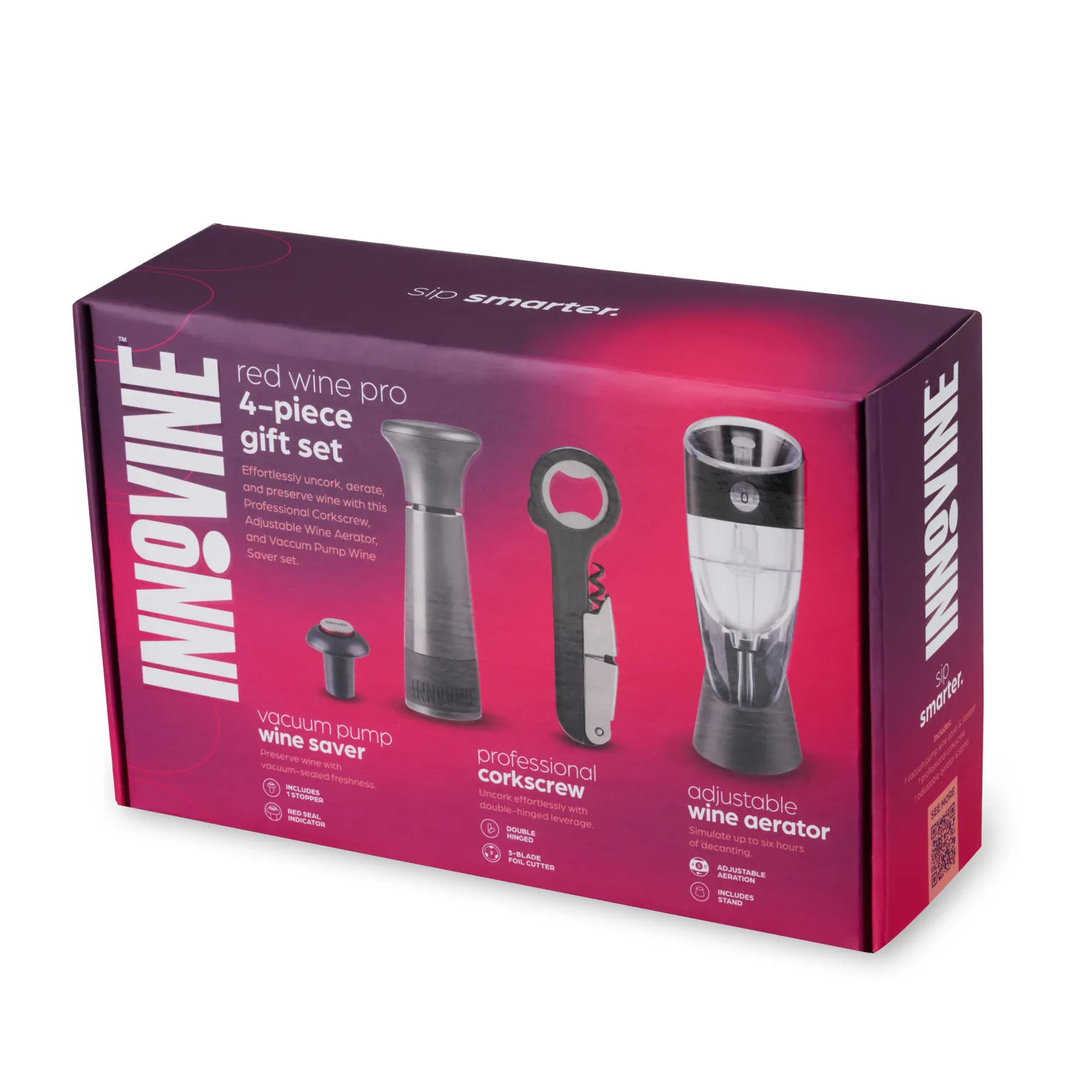 Innovine Red Wine Pro 4-Piece Gift Set wijnset 4-delig