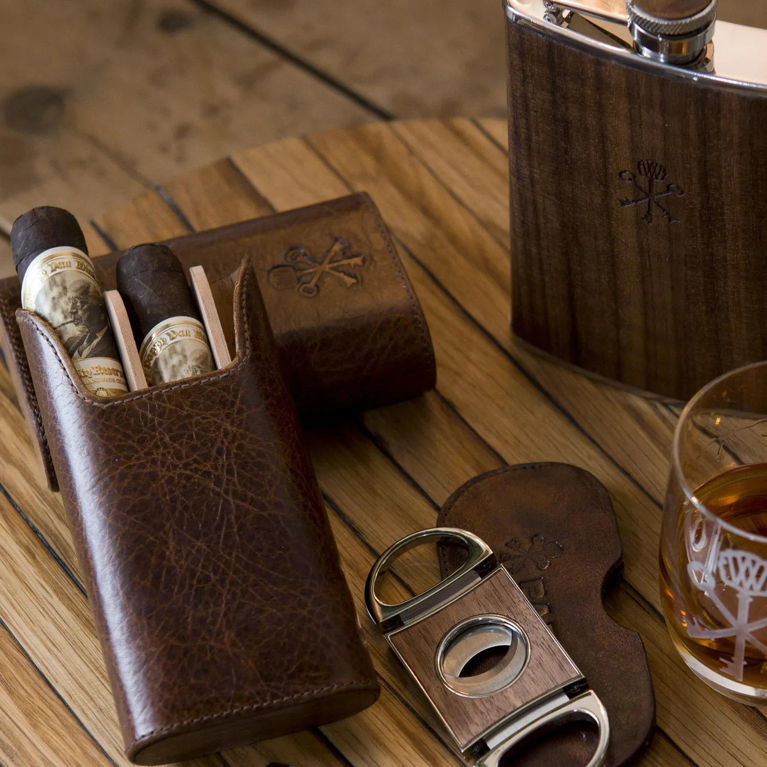 Pappy Van Winkle Custom Show Band sigarenkoker voor 3 sigaren