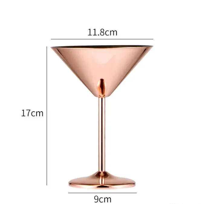 Bar Dedicated martini cocktailglazen rvs 4 kleuren proefglas