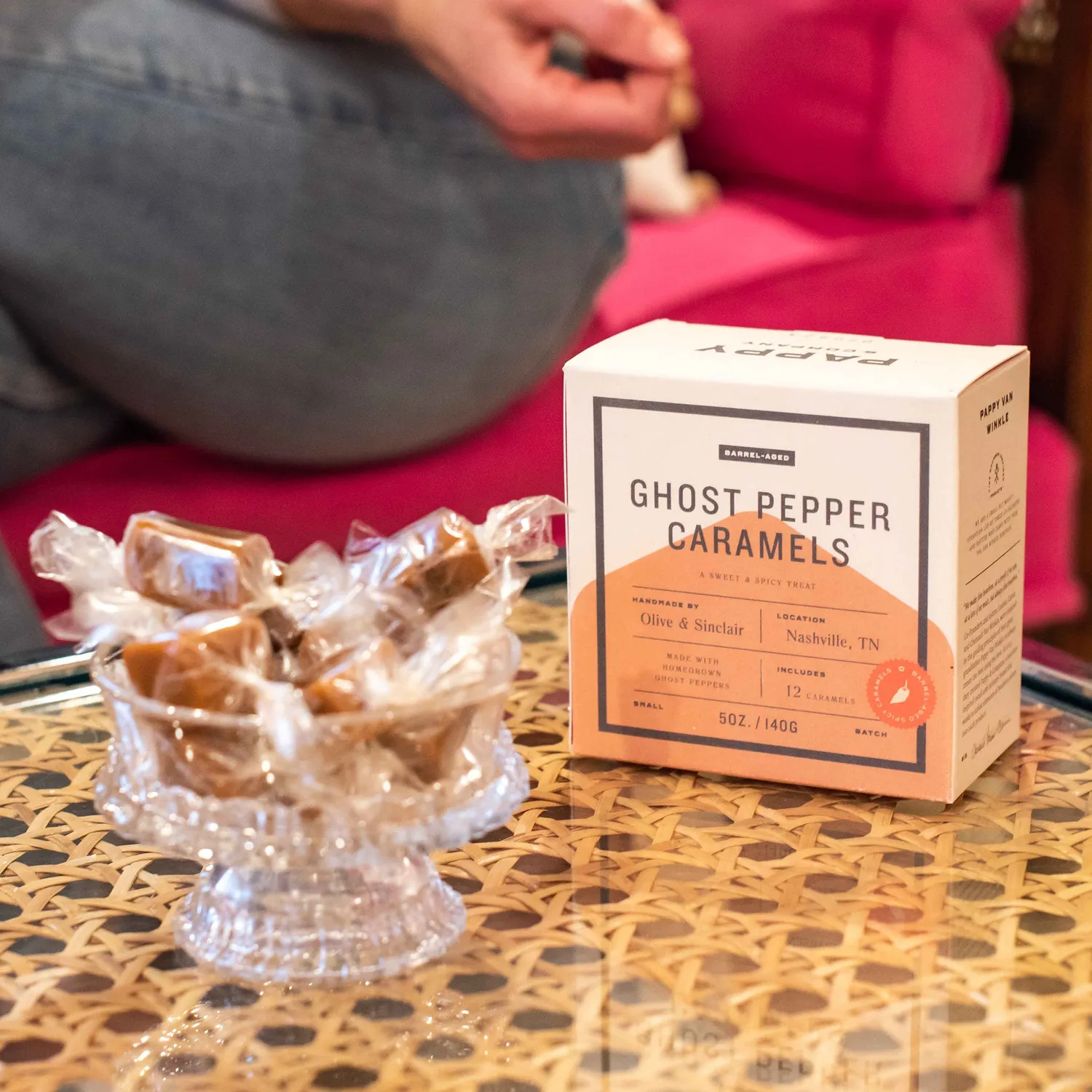 Pappy Van Winkle Barrel Aged Ghost Pepper Caramels karamel