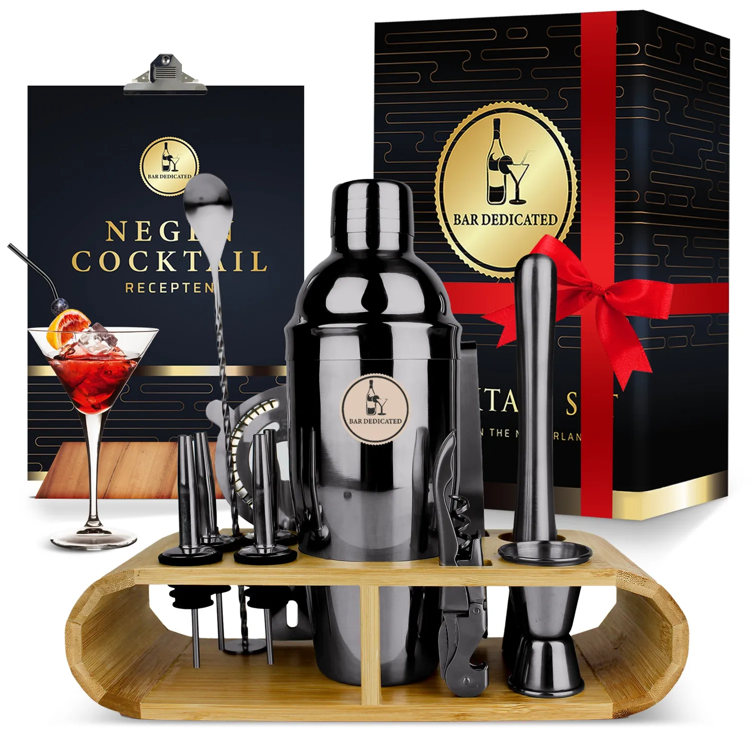 Bar Dedicated cocktailset 16-delig met standaard
