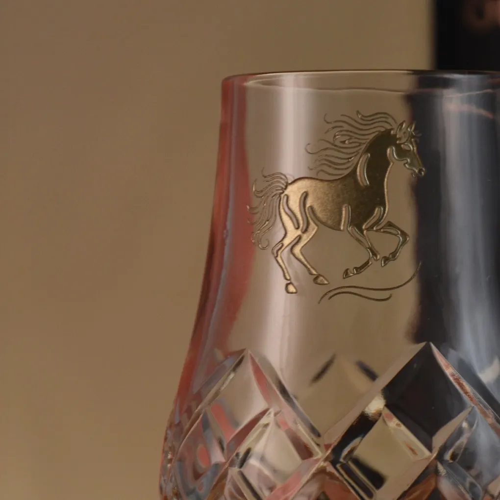 The Glencairn Glass Lunar New Year Horse Cut Glencairn Glass Travel Set
