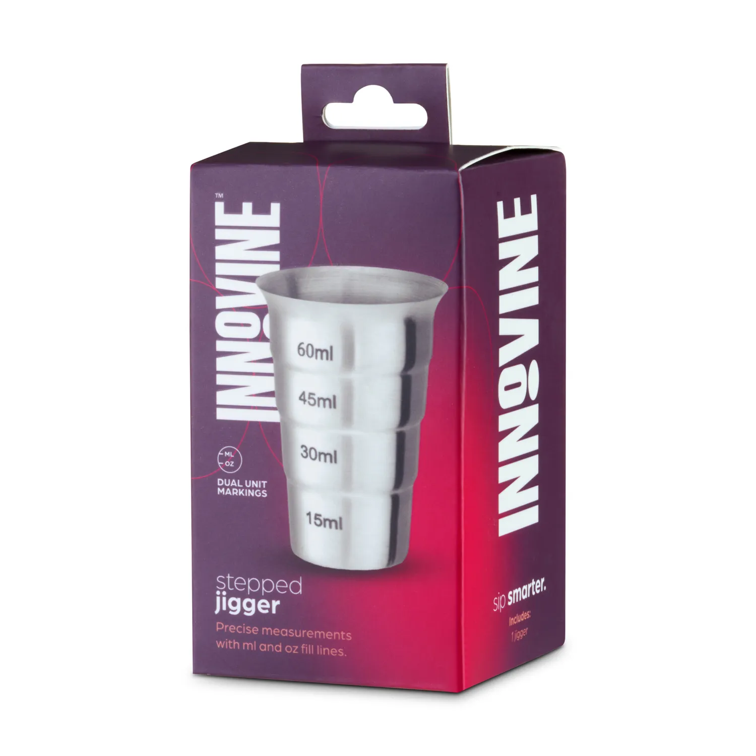 Innovine Mix Stepped Jigger barmaat 15-60 ml rvs
