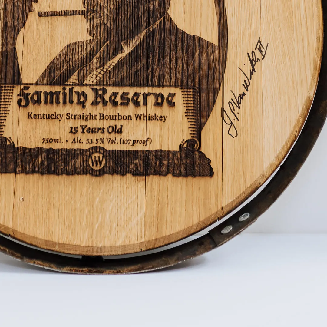 Pappy Van Winkle Bourbon Barrel Hoop Frame houten vatlijst 56 cm