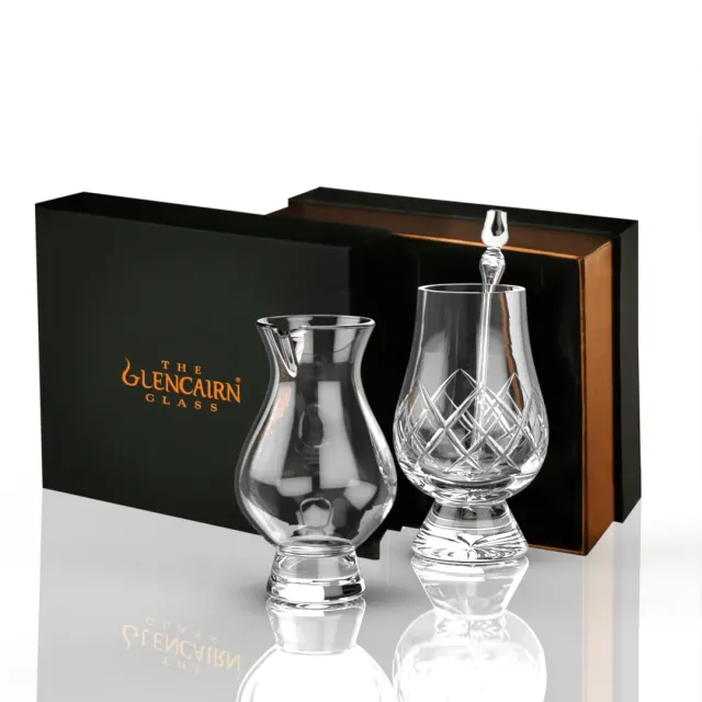 The Glencairn Glass Premium Cut whiskyglas trio geslepen