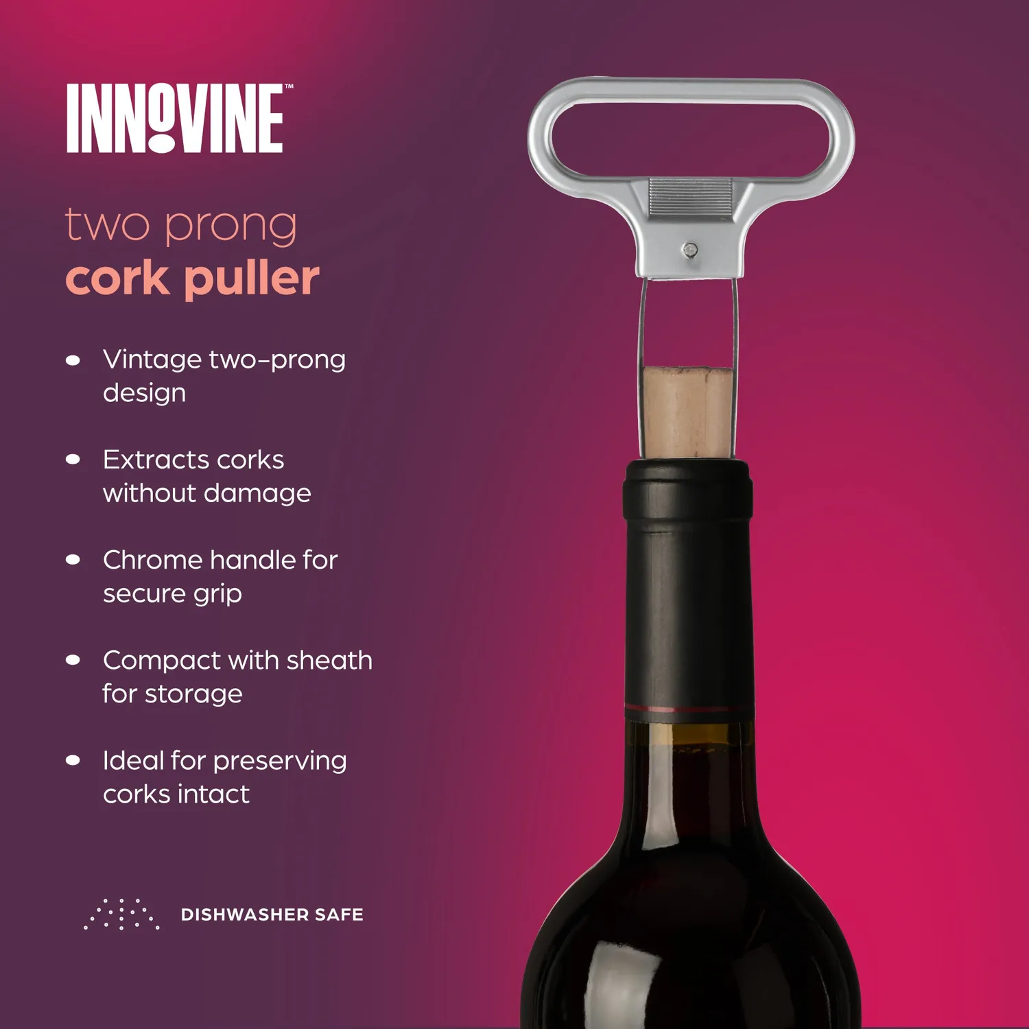 Innovine Serve kurkentrekker tweetand zilver