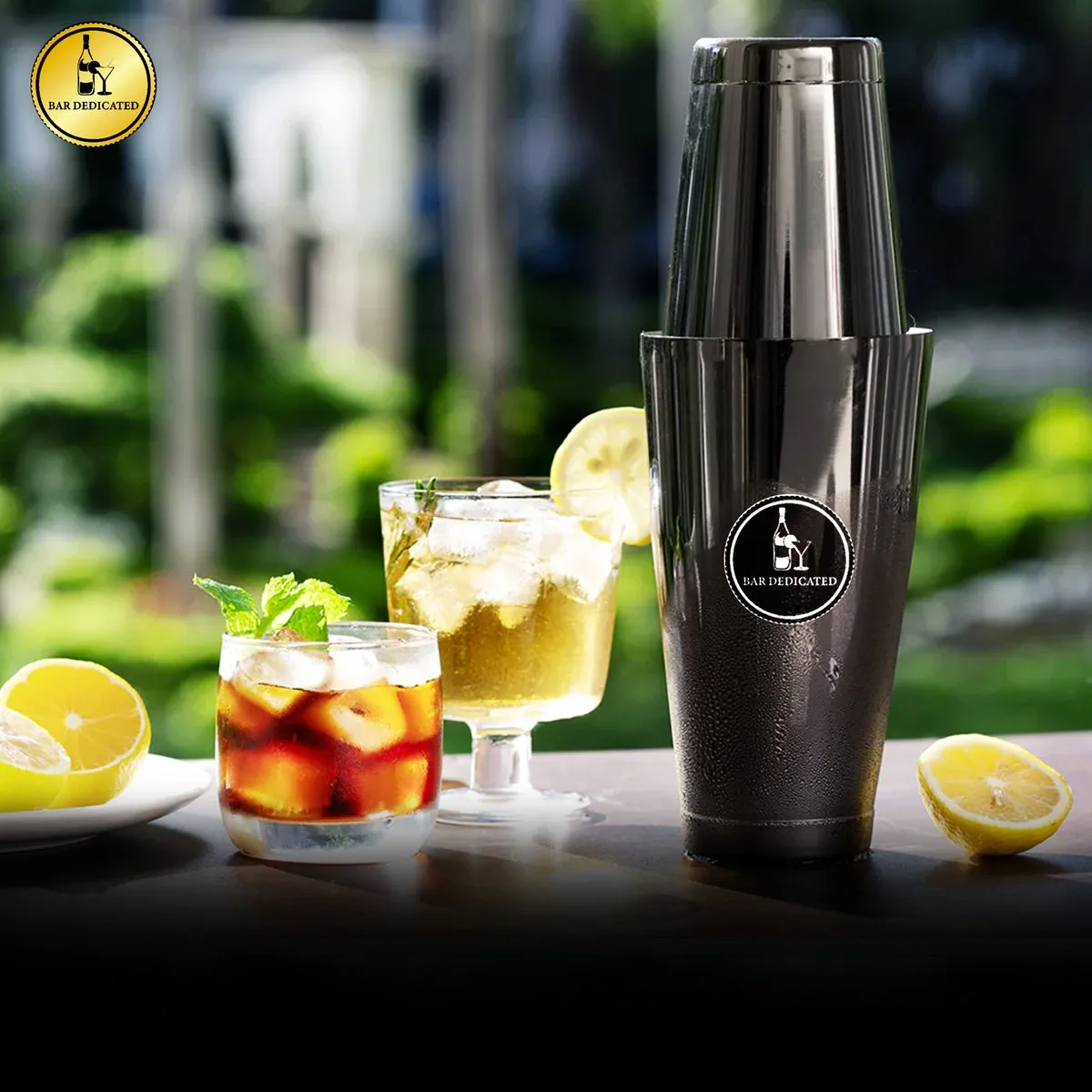 Bar Dedicated Black Boston cocktailshaker zwart