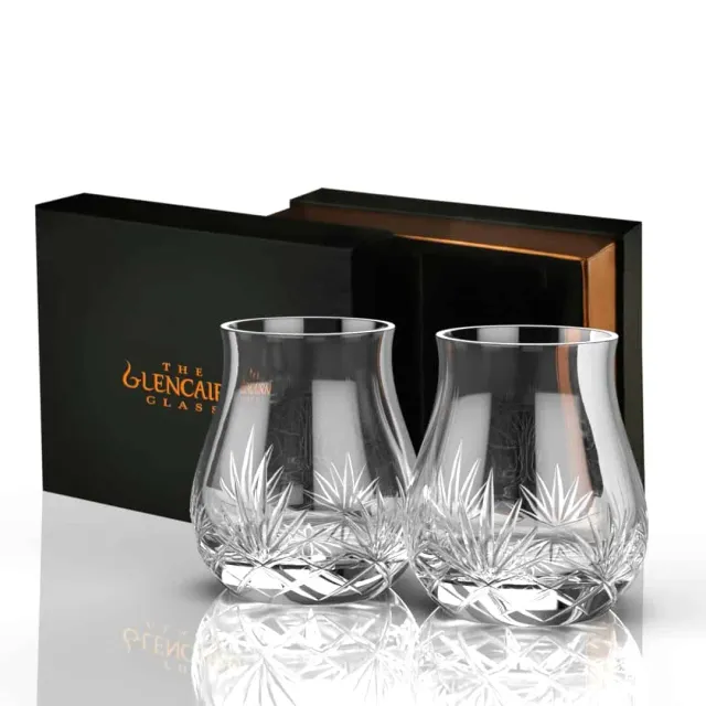 The Glencairn Glass Cut Mixer whiskyglas set van 2 kristal