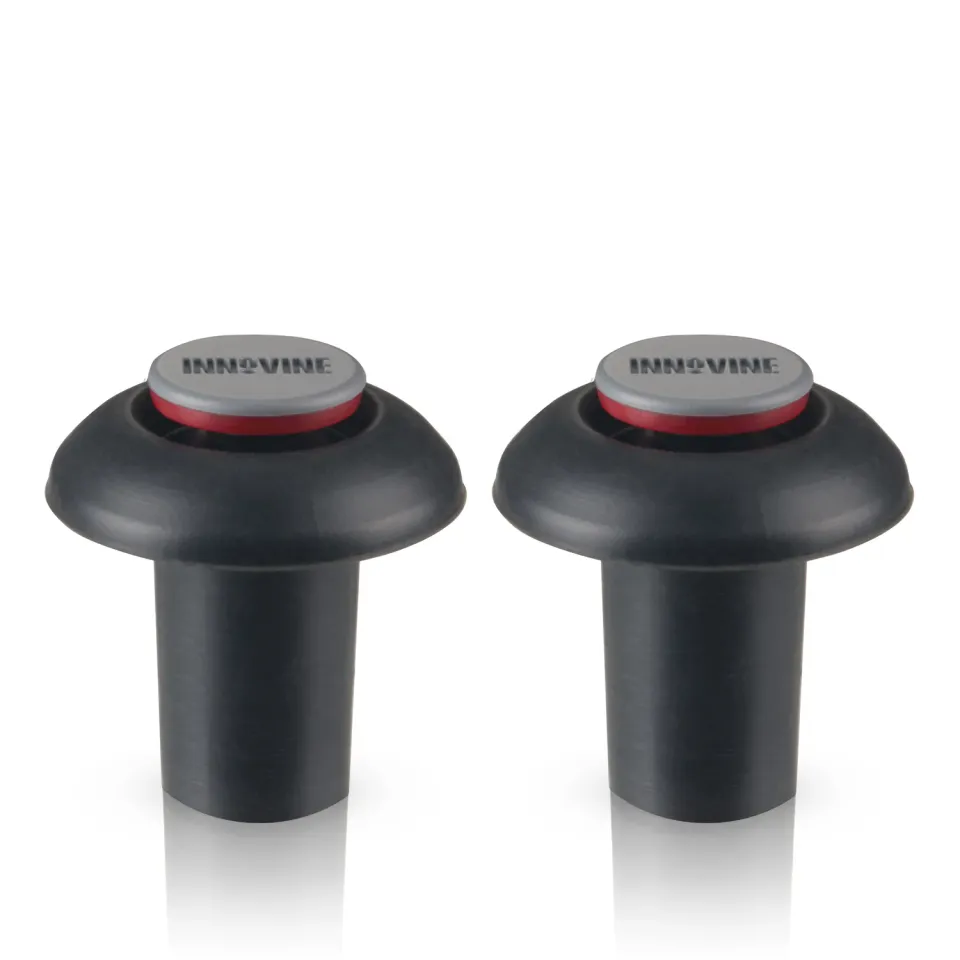 Innovine Save Vacuum Pump wijnstopper set van 2 zwart