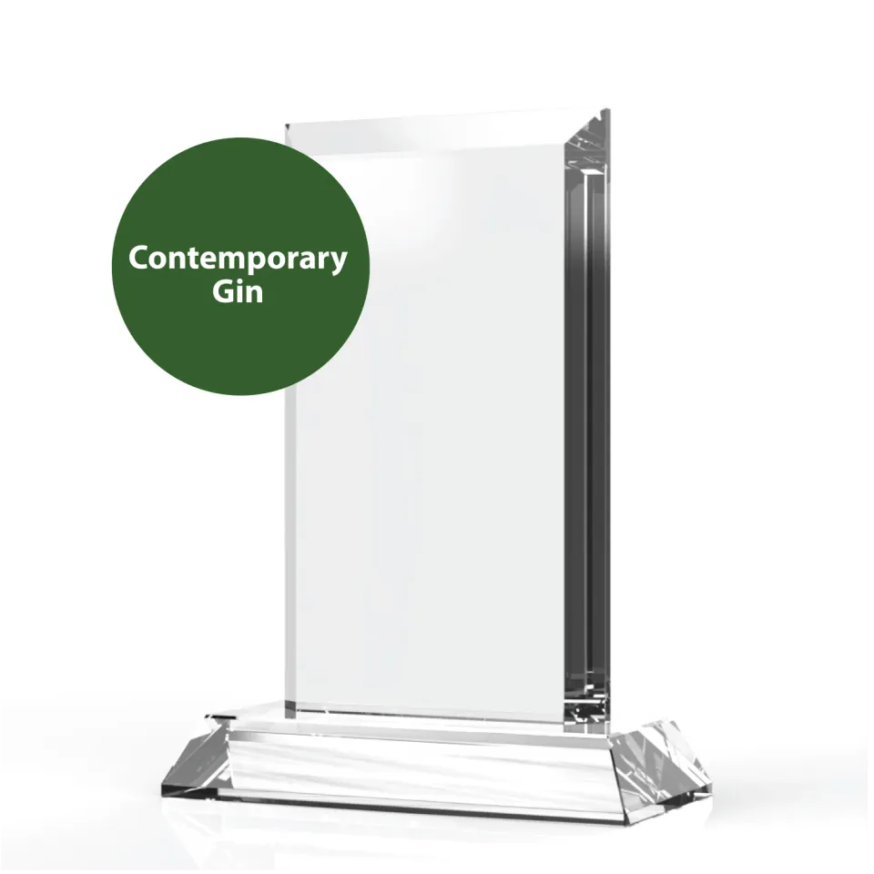 The Glencairn Glass Medium Rectangle Trophy Gin 2024 trofee