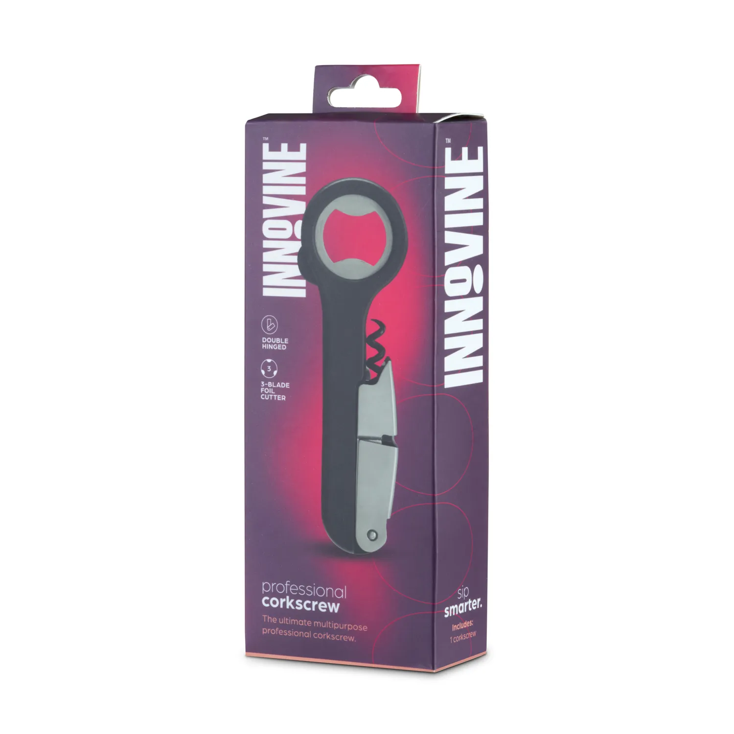 Innovine Serve Professional kurkentrekker grijs dubbel scharnier