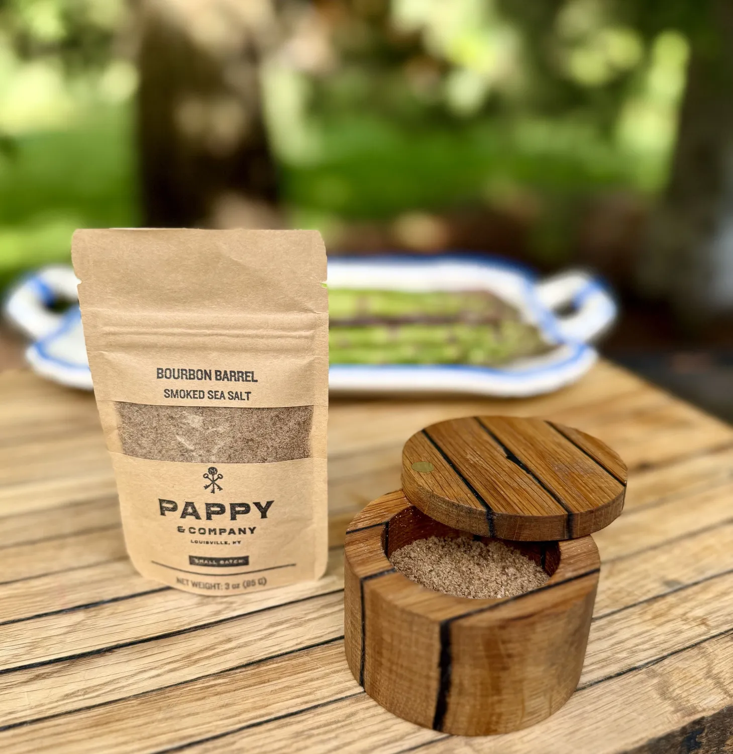 Pappy Van Winkle Barrel Stave zoutpot hout met deksel