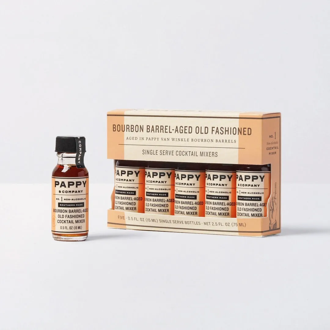 Pappy Van Winkle Bourbon Barrel-Aged Old Fashioned Mix Single Serve, 5-pack