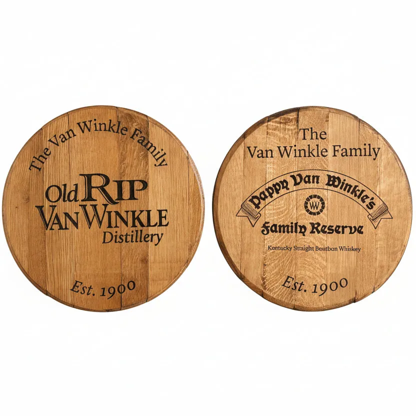 Pappy Van Winkle Custom Engraved Authentic Pappy Van Winkle Barrel Head