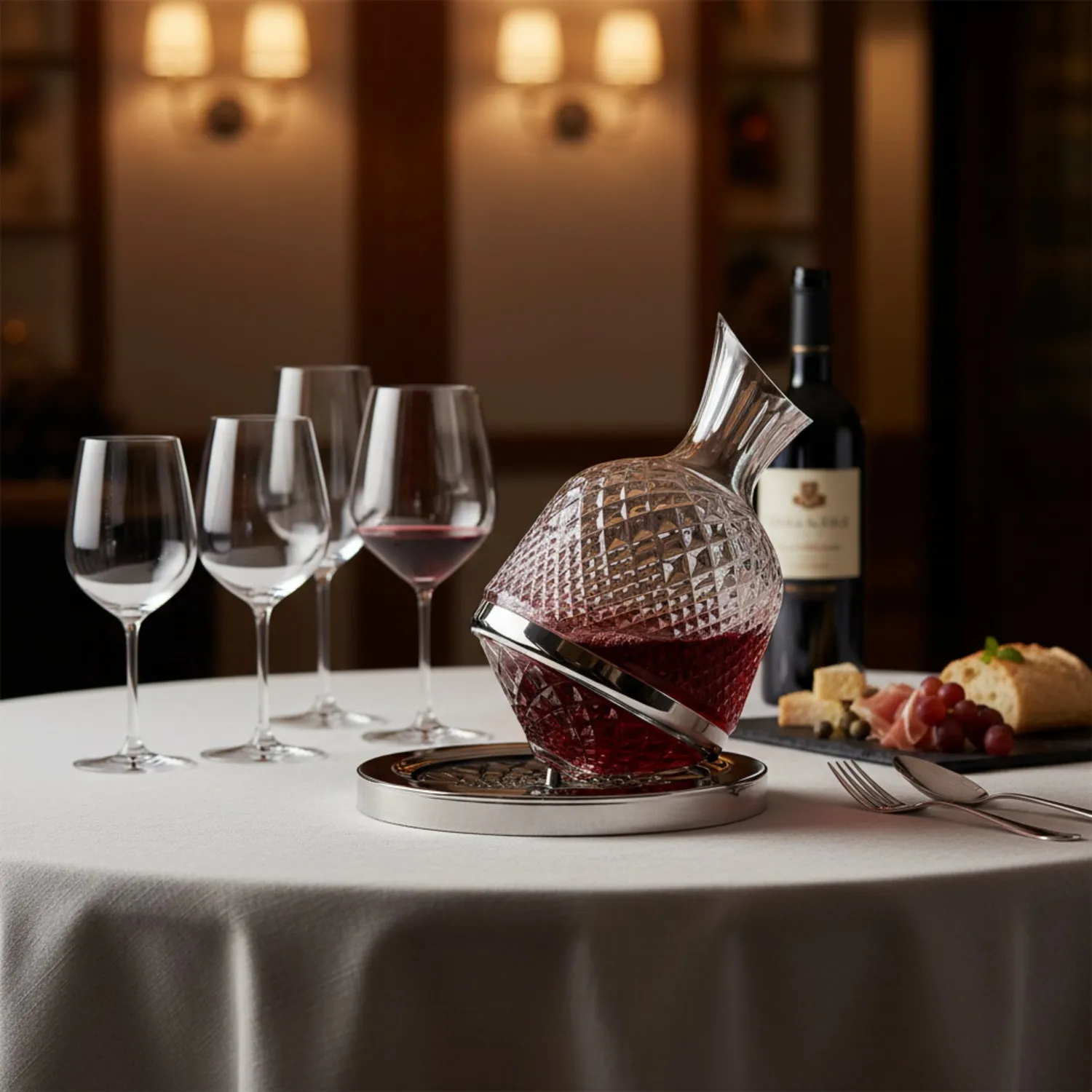 Memoire Tourner Decanter decanteerkaraf met draaiplateau