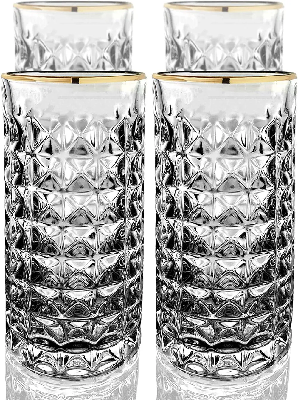 Amehla Gold Rimmed Highball Collins-glas goudrand