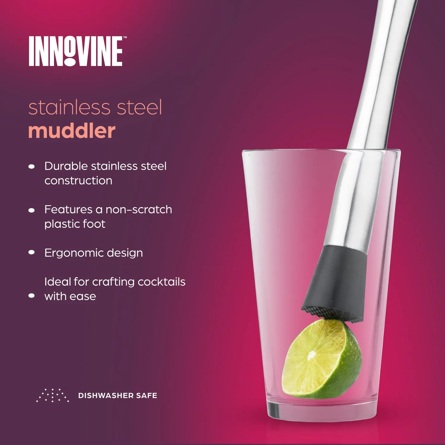 Innovine Mix muddler roestvrij staal