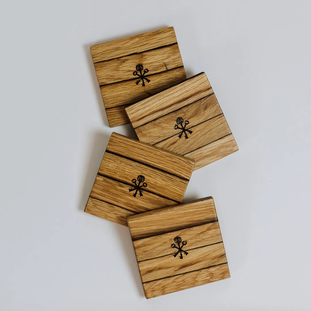 Pappy Van Winkle Bourbon Barrel Stave onderzetters, set van 4