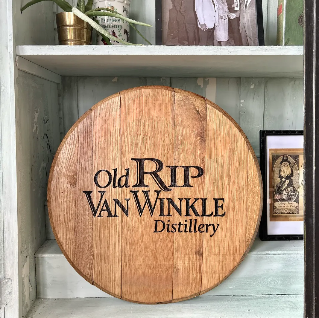 Pappy Van Winkle Custom Engraved Authentic Pappy Van Winkle Barrel Head